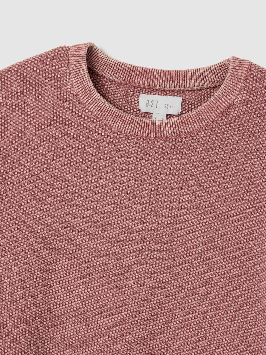Men's regular fit pink pure cotton sweater_4