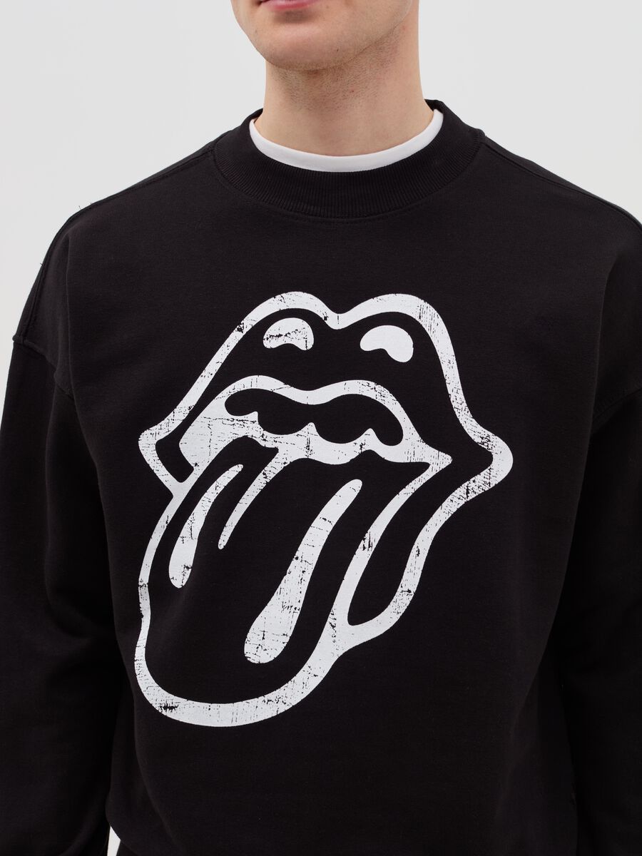 Oversized sweatshirt with The Rolling Stones print_2