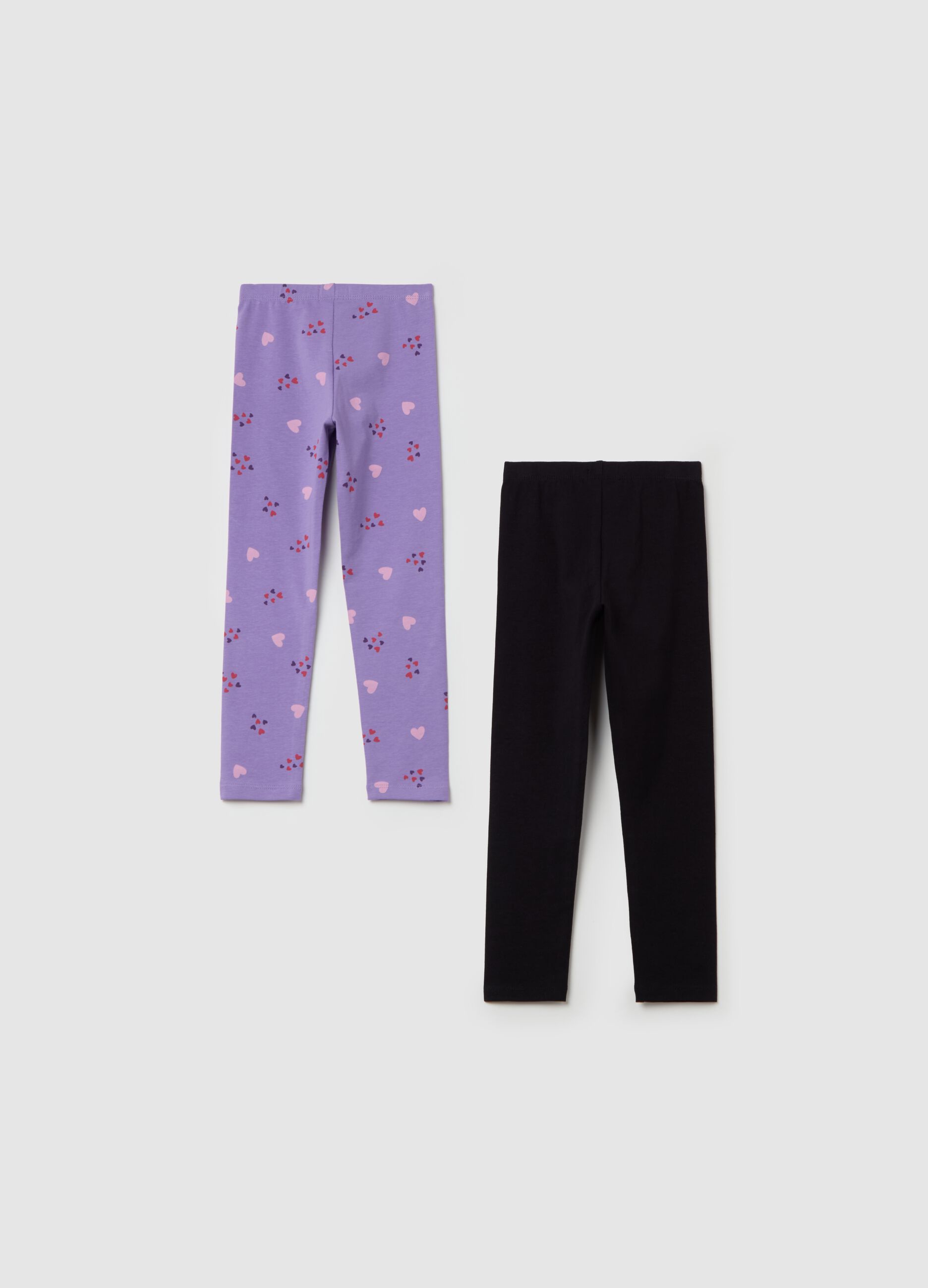 Two-pack leggings in stretch cotton
