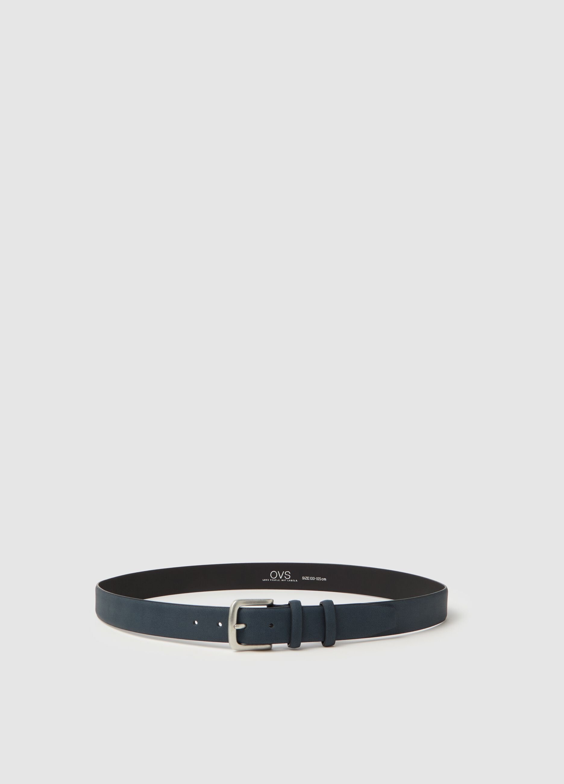 Solid colour belt with square buckle