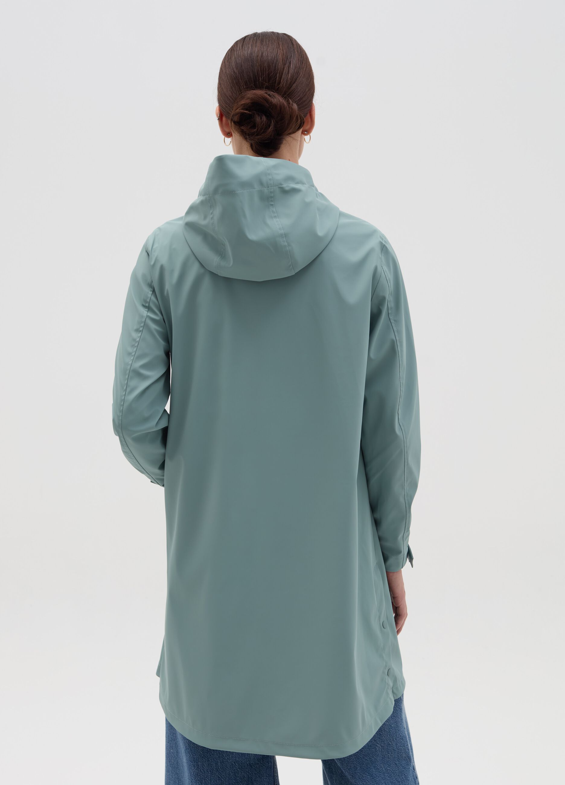 Long parka with hood