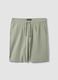 Green pure cotton regular-fit shorts with drawstring_4
