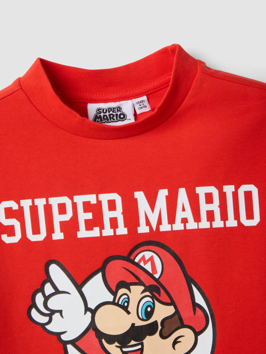 Red stretch cotton kids&rsquo; Super Mario T-shirt_3