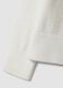 White cotton-blend crew-neck cardigan, regular fit, for girls_2