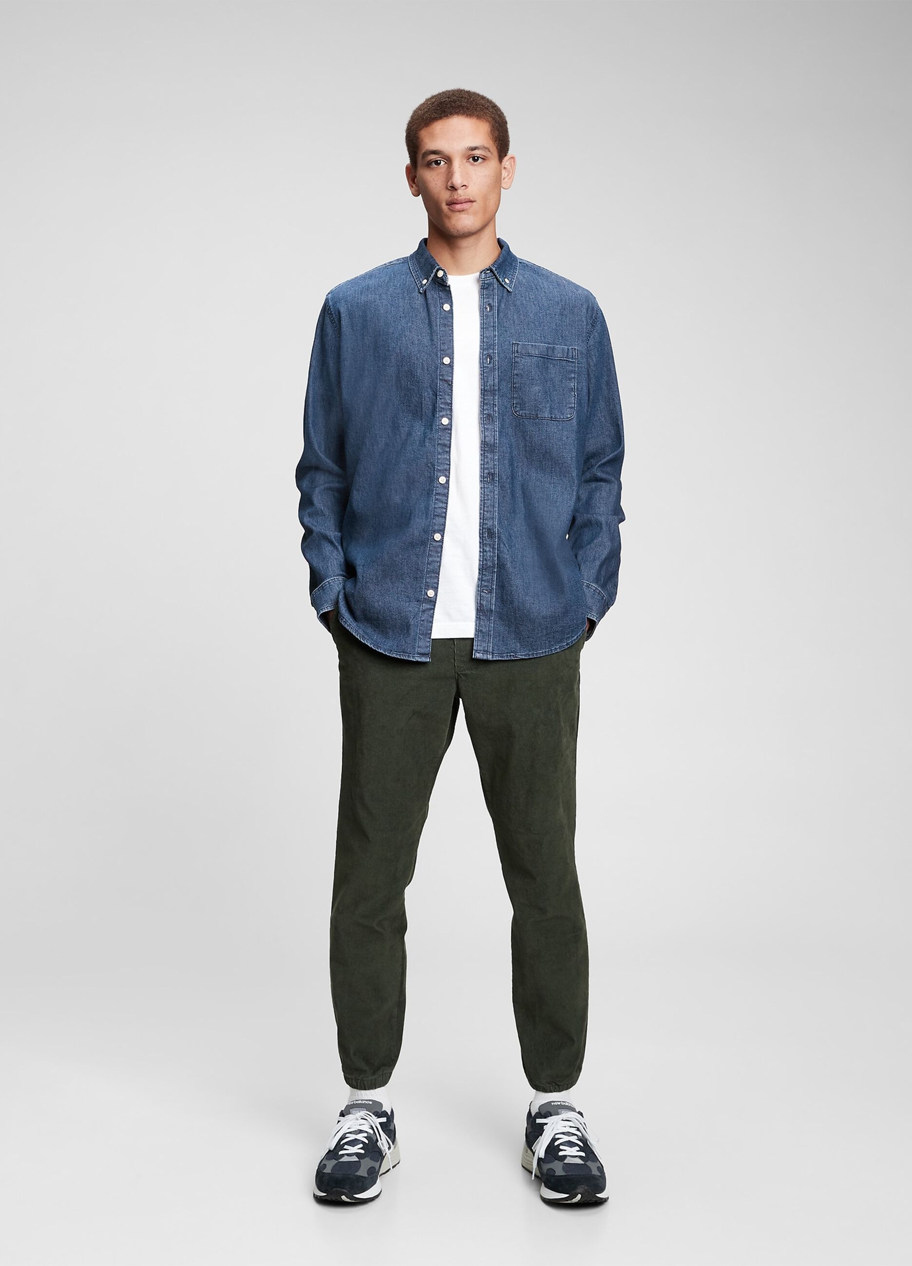 Denim shirt with pocket