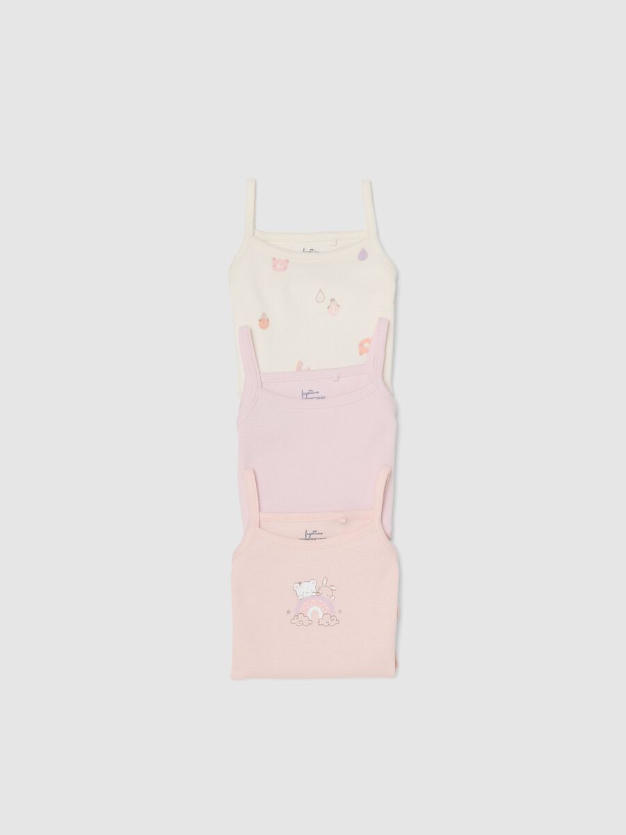 Tripack body in puro cotone biologico multicolor da neonata_3