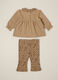 Brown newborn set with animal print_1