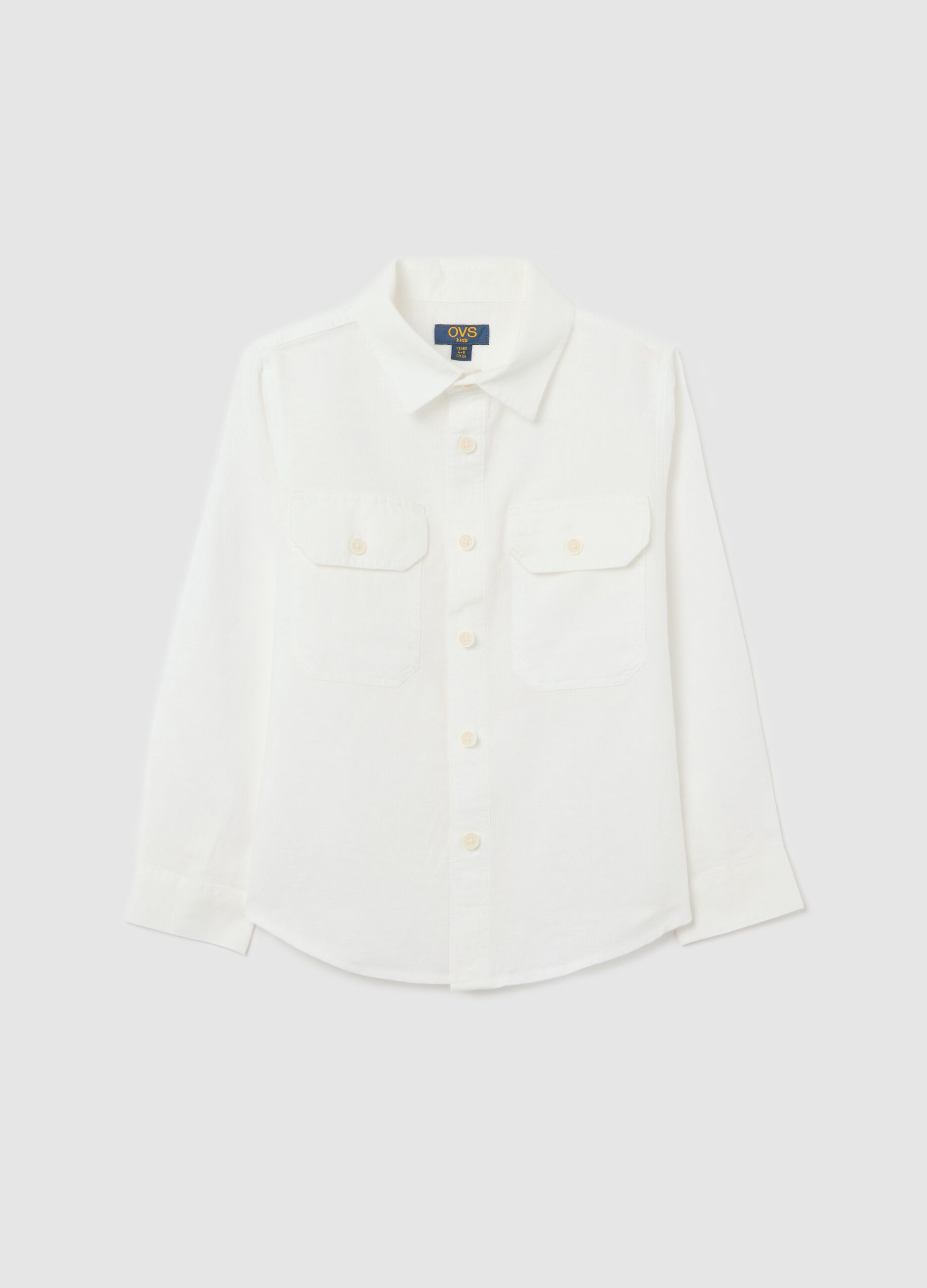 Camicia in lino e cotone
