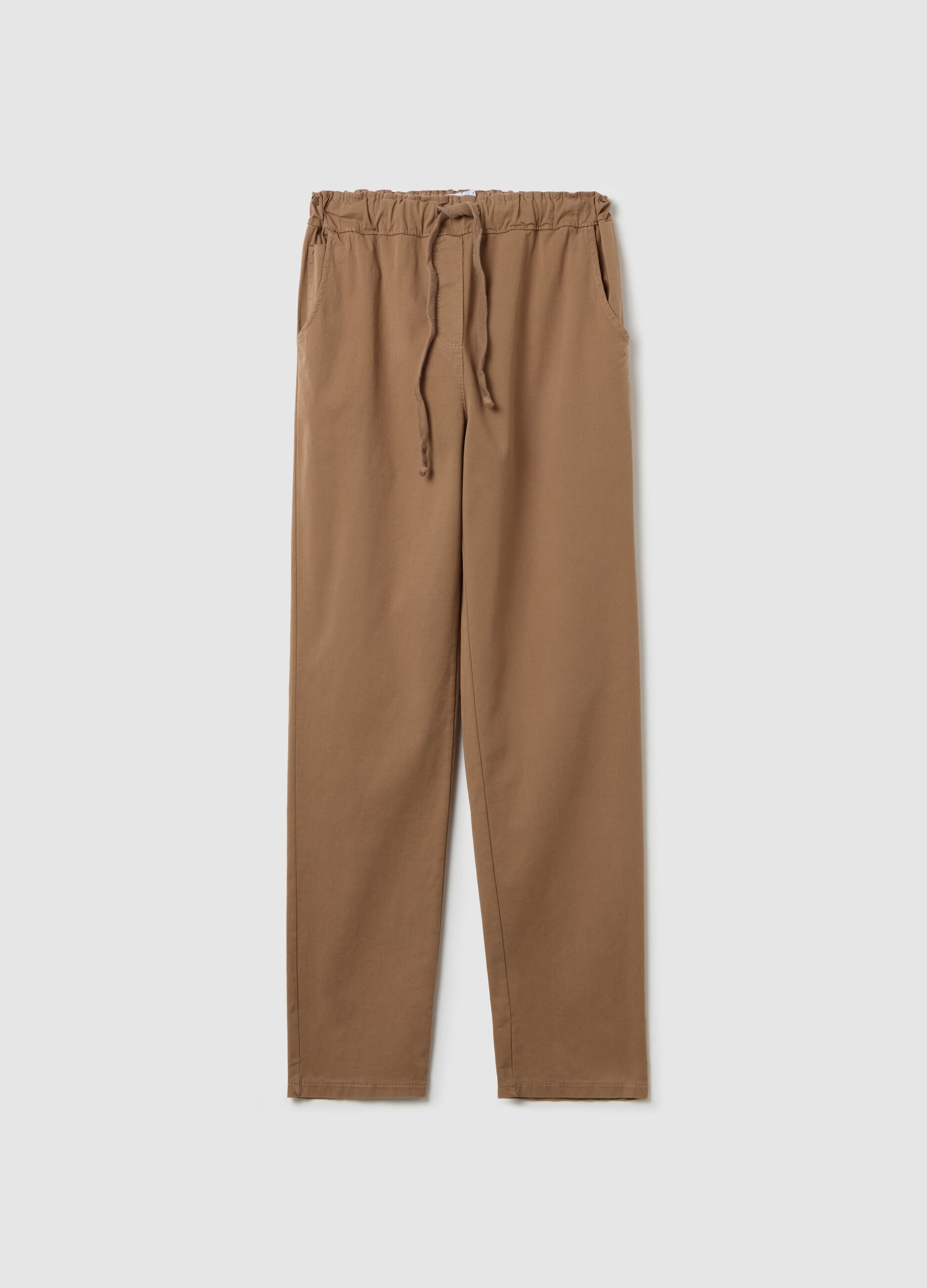 Stretch cotton jogger trousers