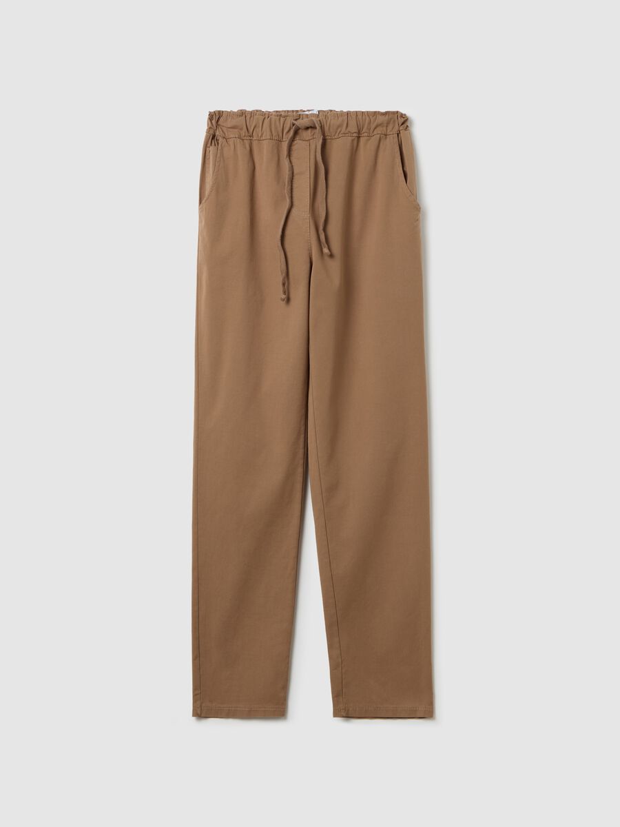 Stretch cotton jogger trousers_4