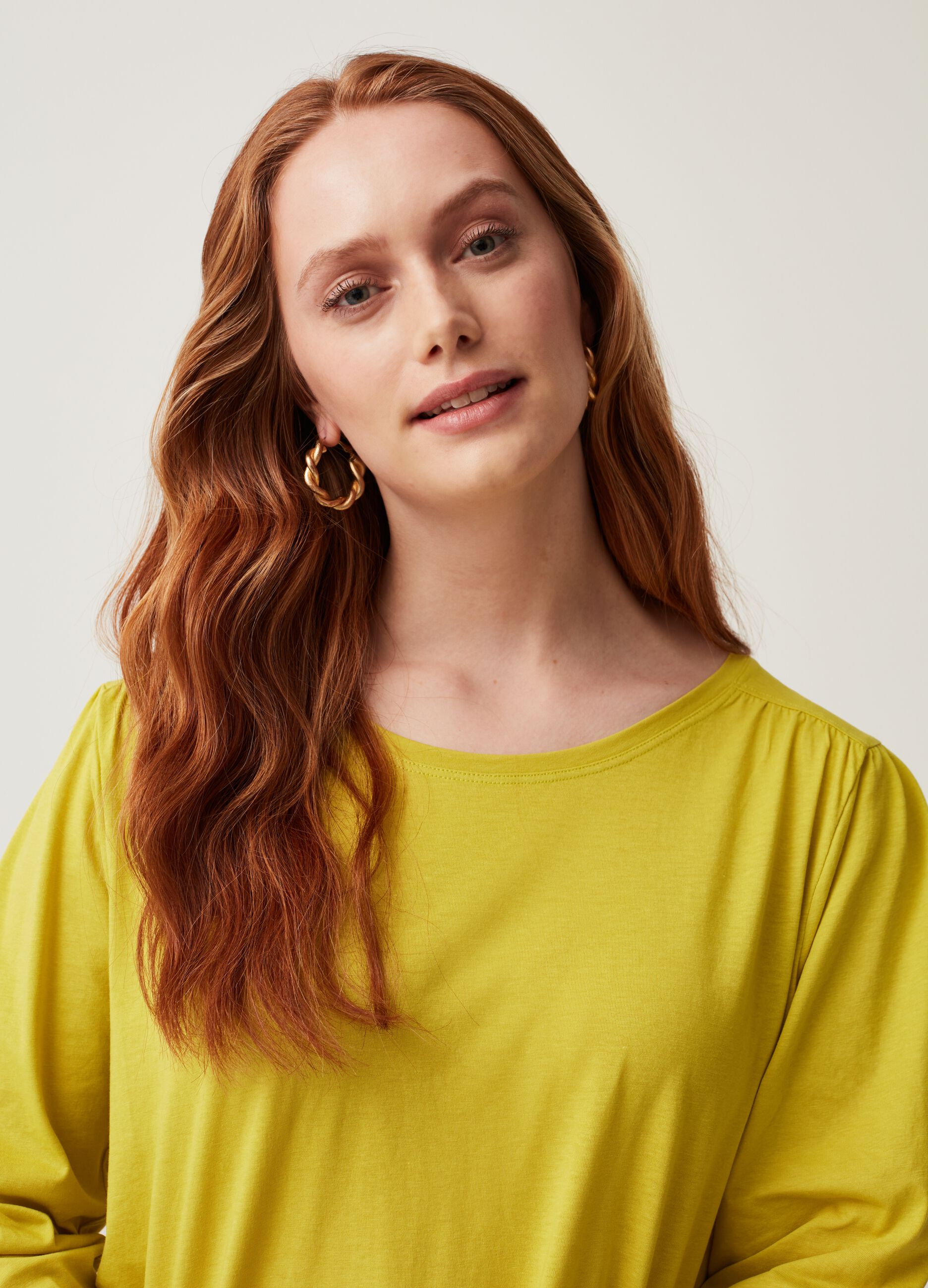 T-shirt con maniche a tre quarti Curvy MYA_1