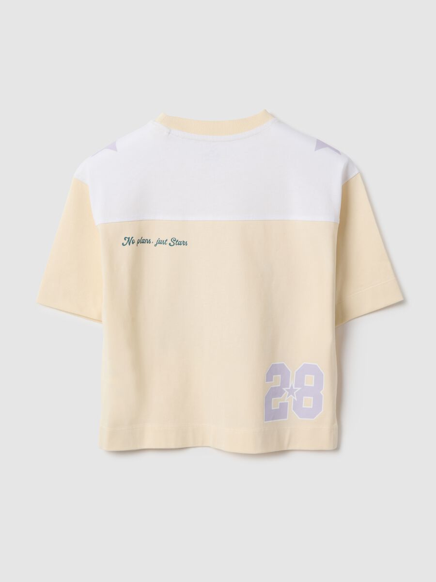 T-shirt in puro cotone multicolor da ragazza oversize fit con stampe_4