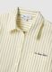 Regular fit yellow striped pure cotton shirt_5