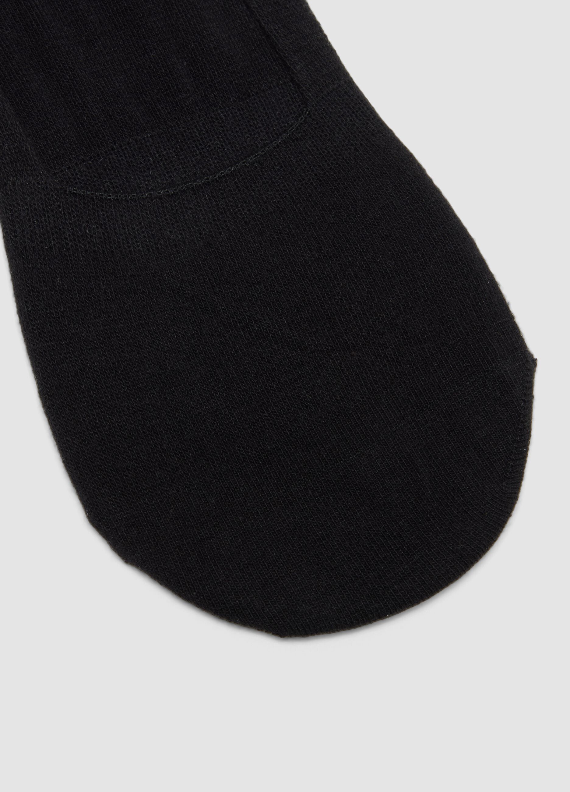 3-pack of black invisible socks in organic cotton jersey blend