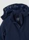 Long padded navy parka with detachable hood, oversized fit_2