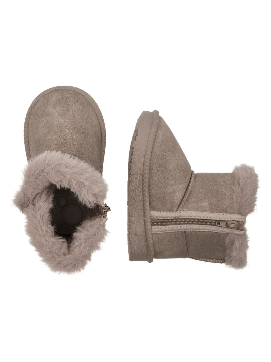 Stivaletti grigi Chicco effetto peluche_1