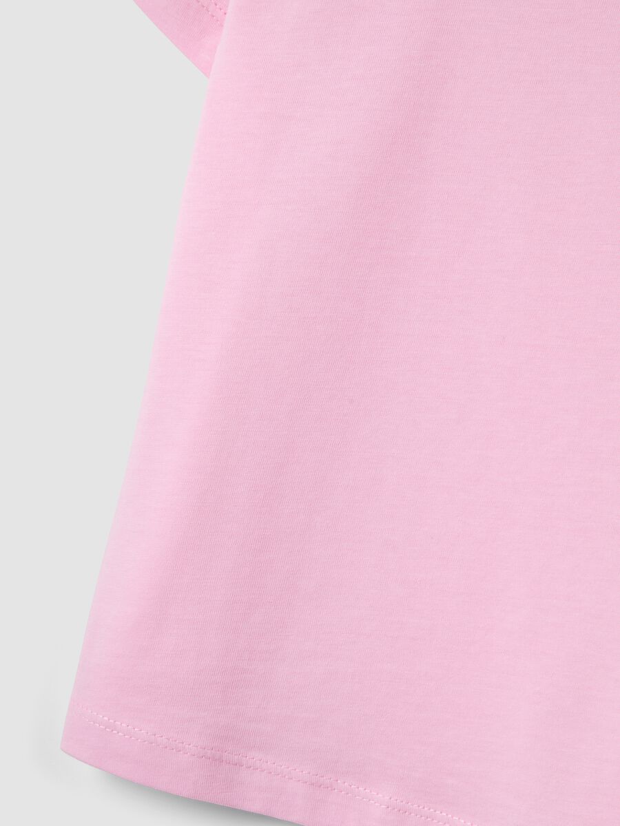 T-shirt in puro cotone rosa da bambina regular fit_3