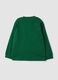 Green long-sleeve crew-neck pure cotton T-shirt for boys_1