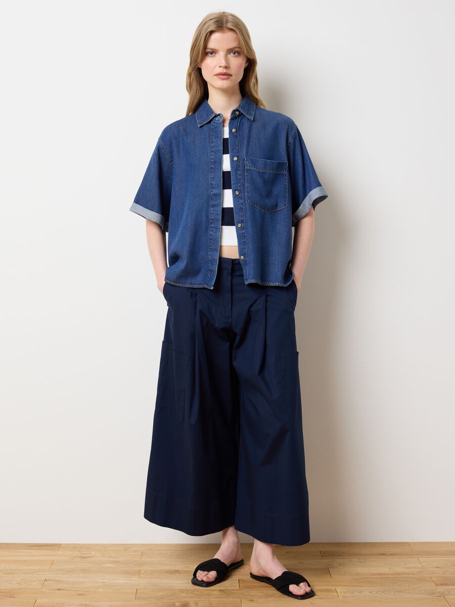 Women's Oversized Blue Denim Shirt_2