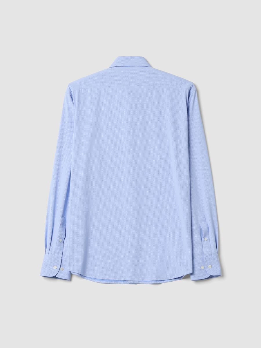 Camicia traspirante azzurra in tessuto elasticizzato 4 Way Stretch slim fit_2