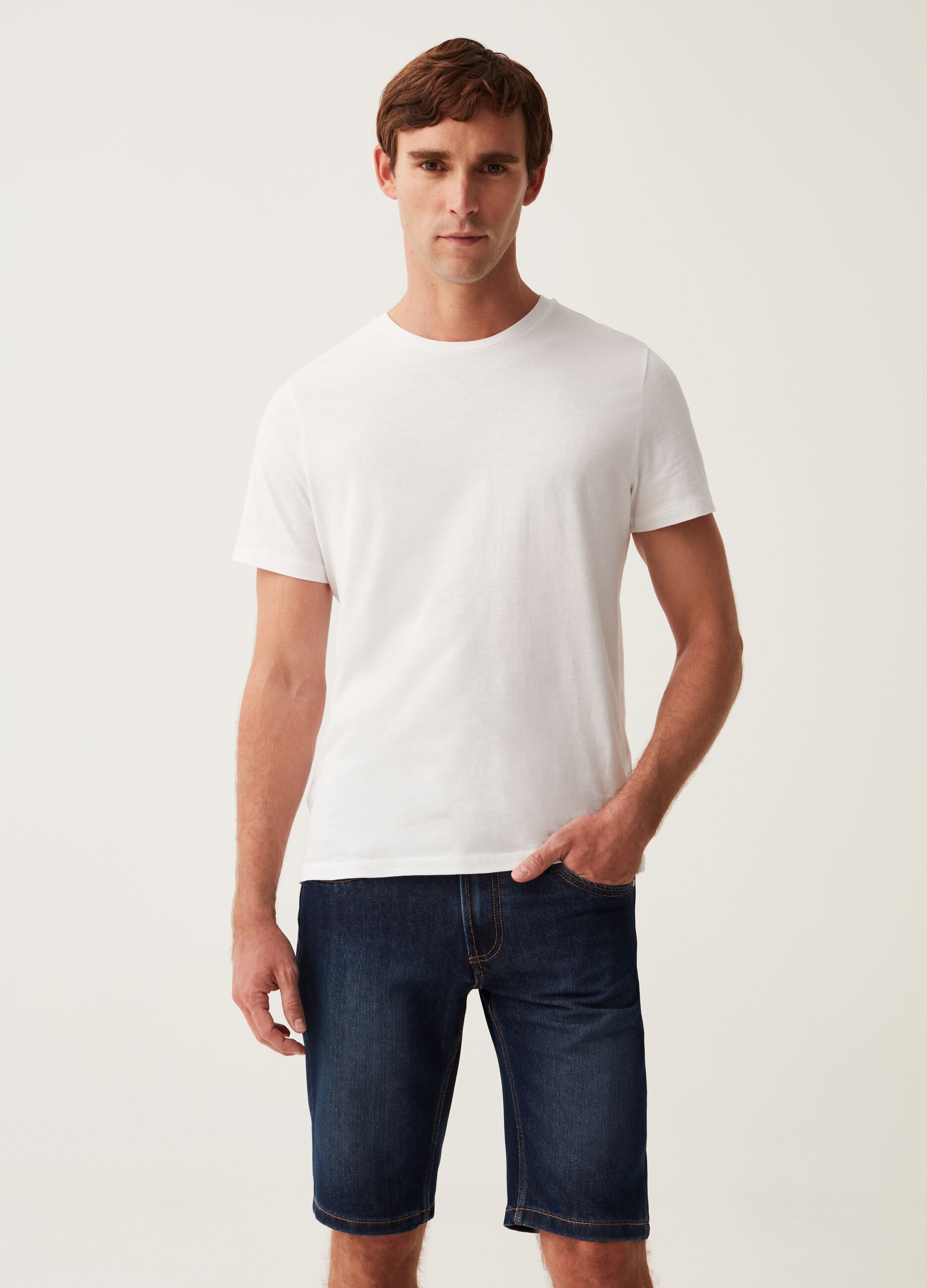 Ovs Bermuda slim fit in denim cinque tasche