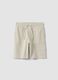 Pantaloncini in puro cotone beige da bambino regular fit_0