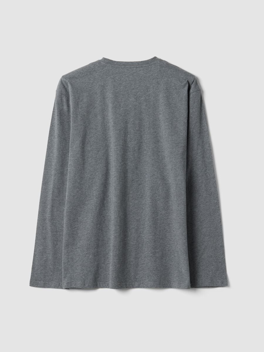 Grey organic cotton crew-neck pyjama top_6
