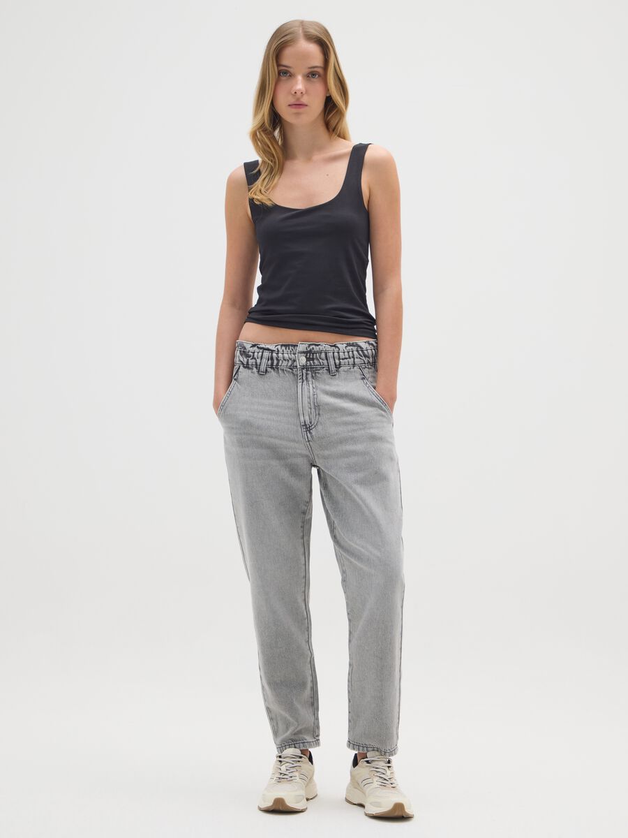 Jeans lavaggio grigio slouchy_0