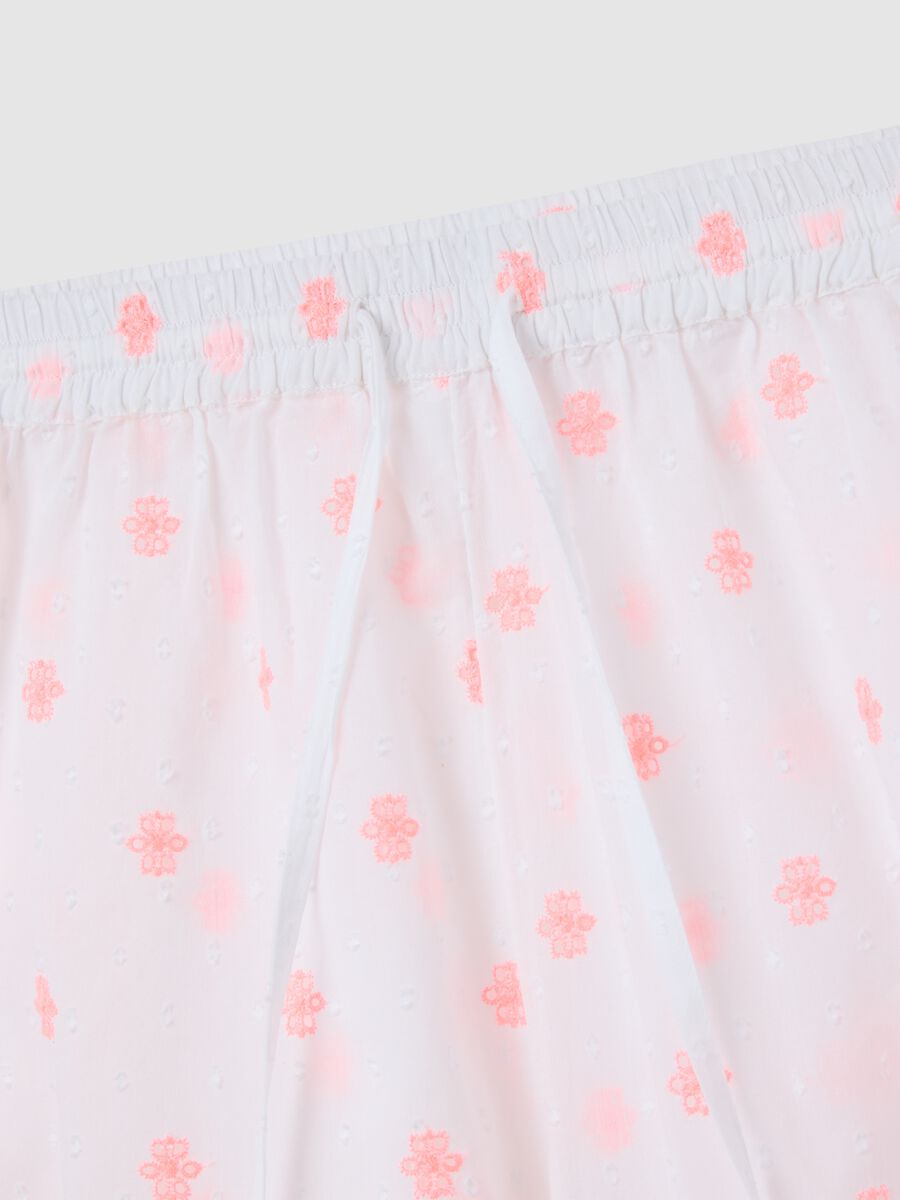 Women's white pure cotton regular fit pyjama_5