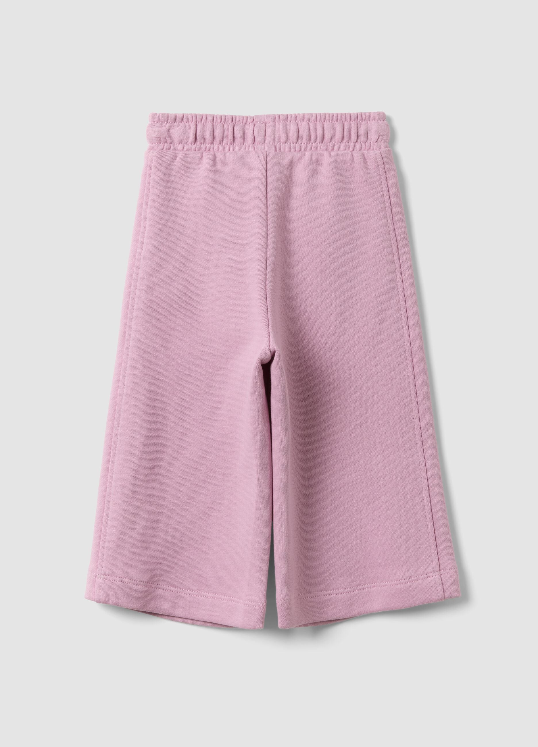 Pink organic cotton culotte trousers