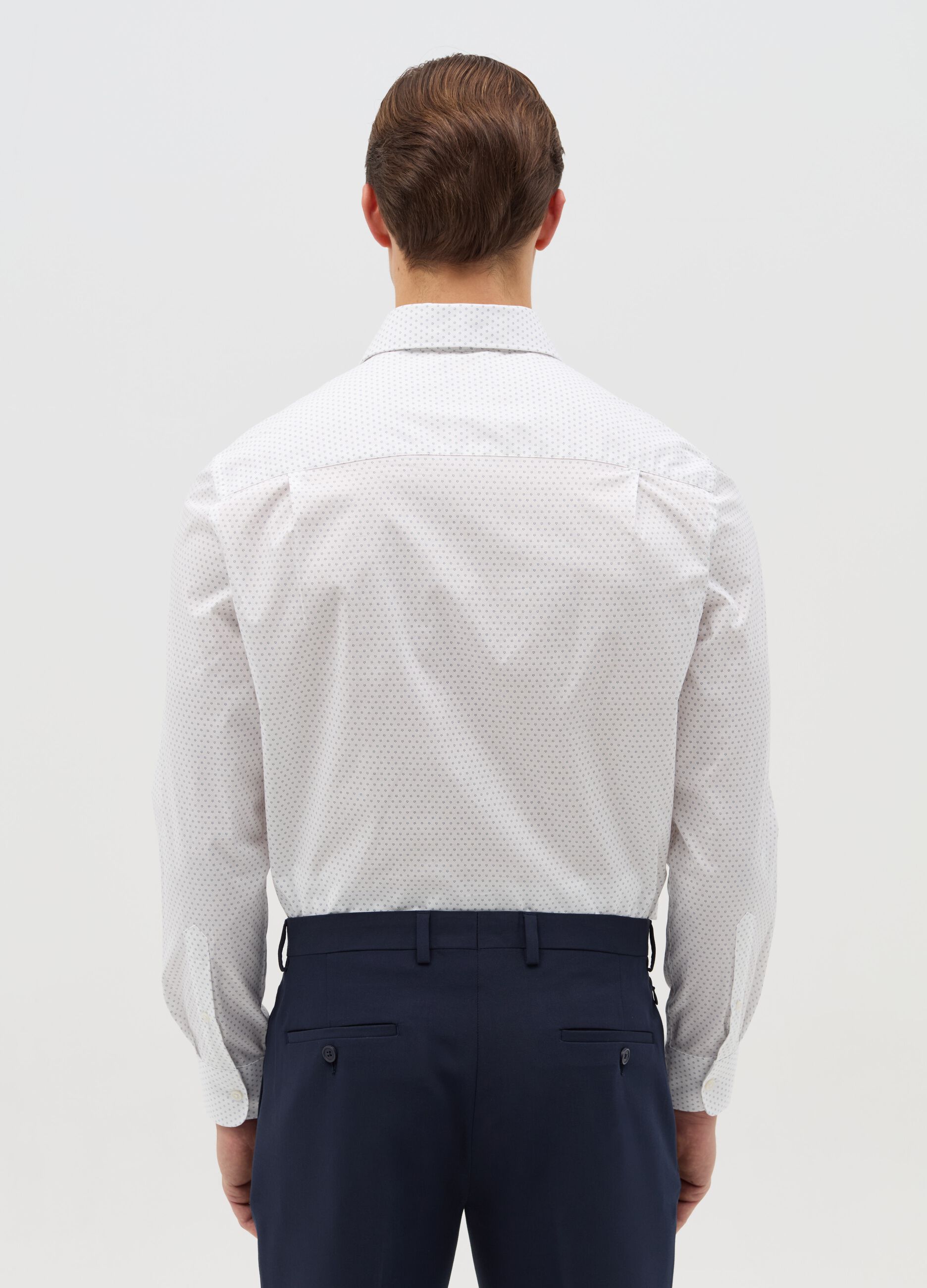Regular-fit shirt with micro print