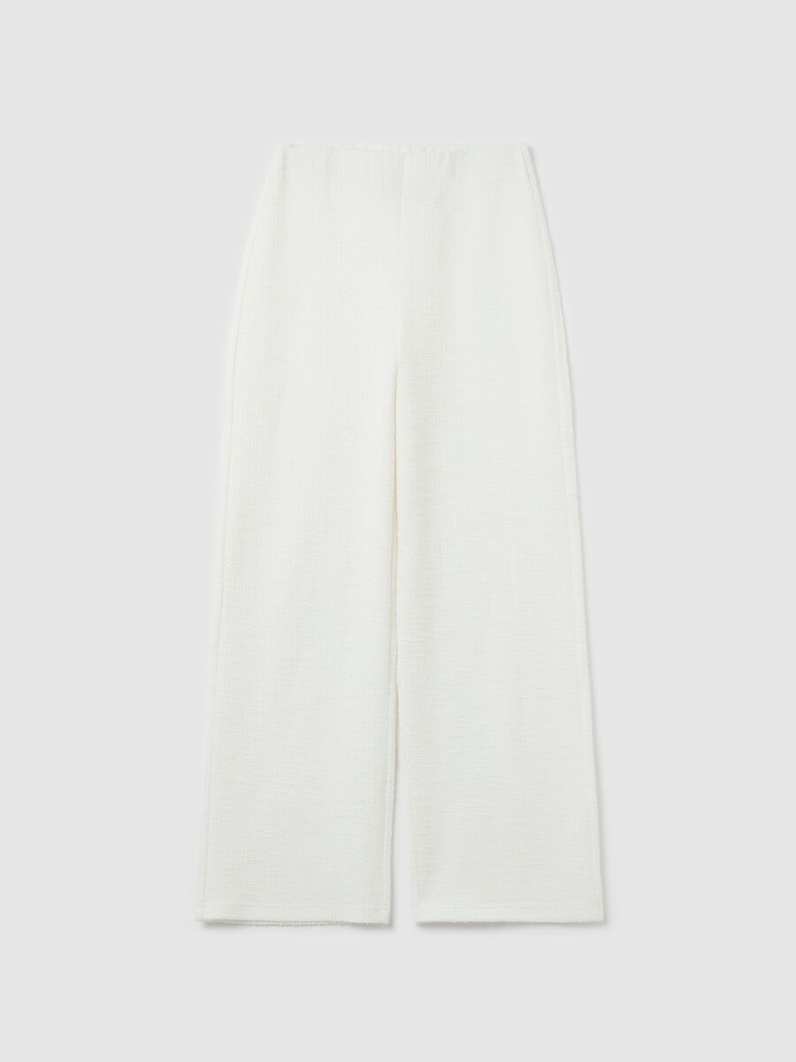 Wide-leg trousers with woven design_4
