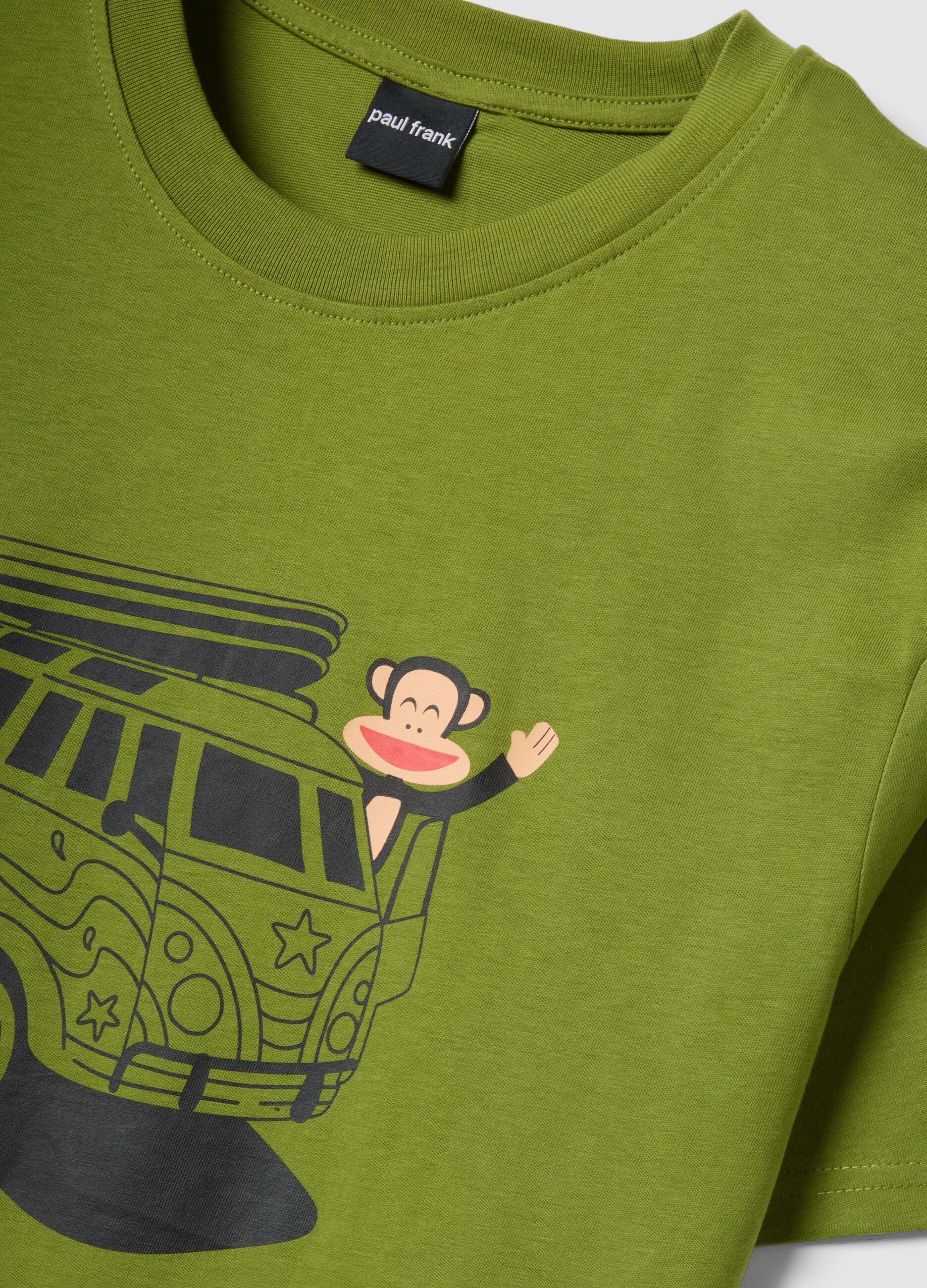 Green Paul Frank print T-shirt in pure cotton, regular fit