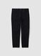 Pantaloni neri in twill di cotone elasticizzato slim fit_4