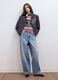 Light Blue Balloon-Fit Jeans in Pure Cotton_0