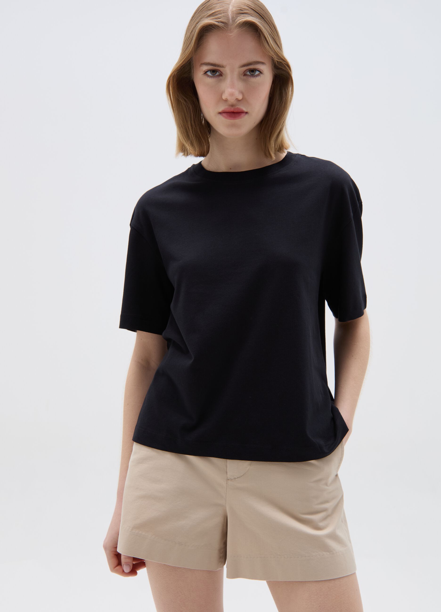 Boxy-fit T-shirt in organic cotton