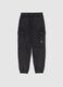 Boys' black cargo trousers in cotton blend regular fit_3