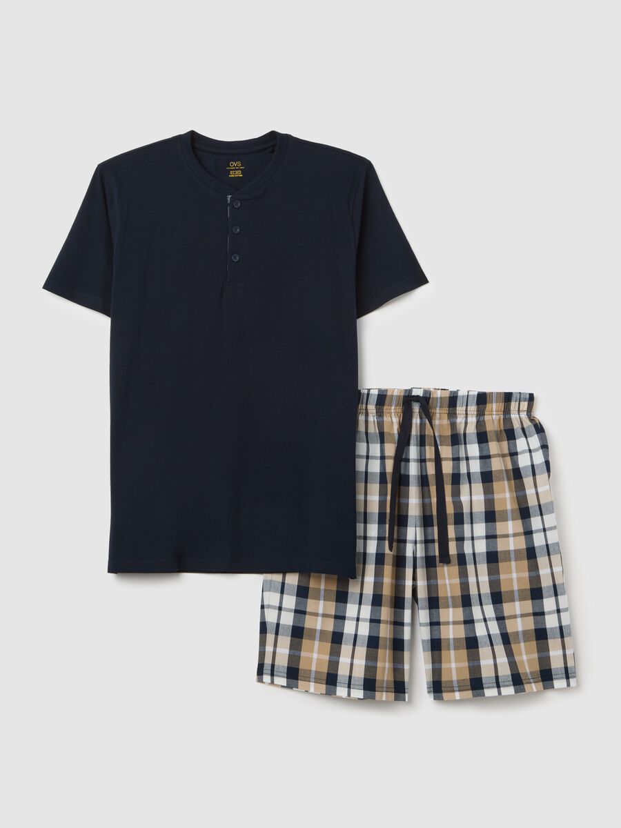 Ovs Short Blue Pyjama in Pure Cotton_0