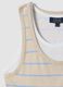 Beige striped viscose-blend tank top, regular fit_1