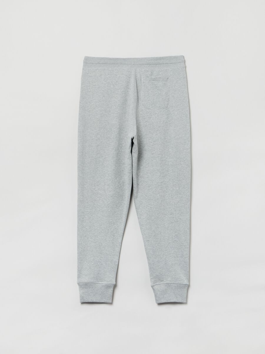 Fleece joggers with logo embroidery_1