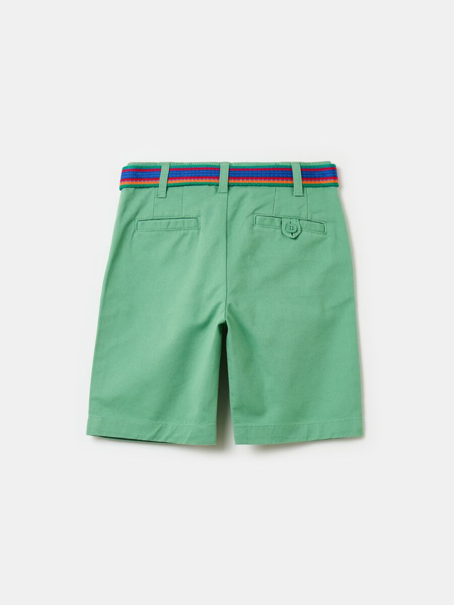 Cotton Bermuda shorts with belt_1