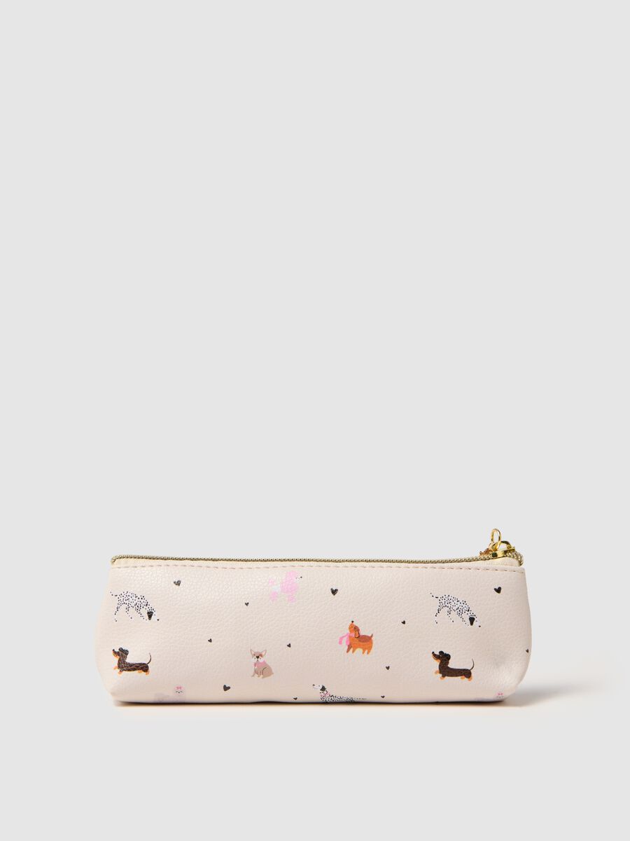 Beige PVC case with print_1
