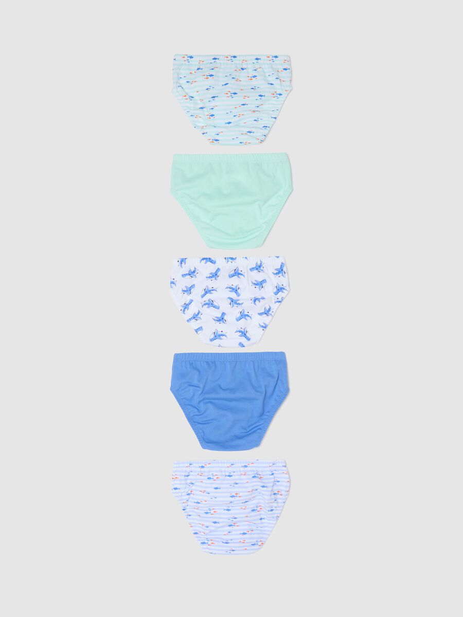 Five-pack cotton briefs with print_1