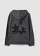 Grey cotton-blend hoodie with relaxed-fit slogan_2