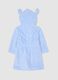 Blue pure cotton baby girl robe with Stitch design_1