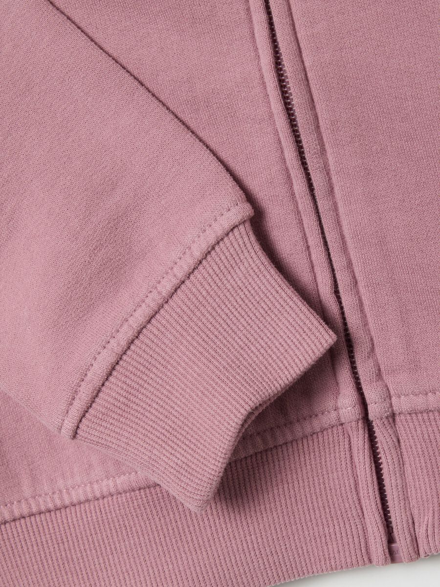 Full-zip sweatshirt with hood and diamantés_3