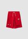 Regular-fit red cotton-blend shorts_0