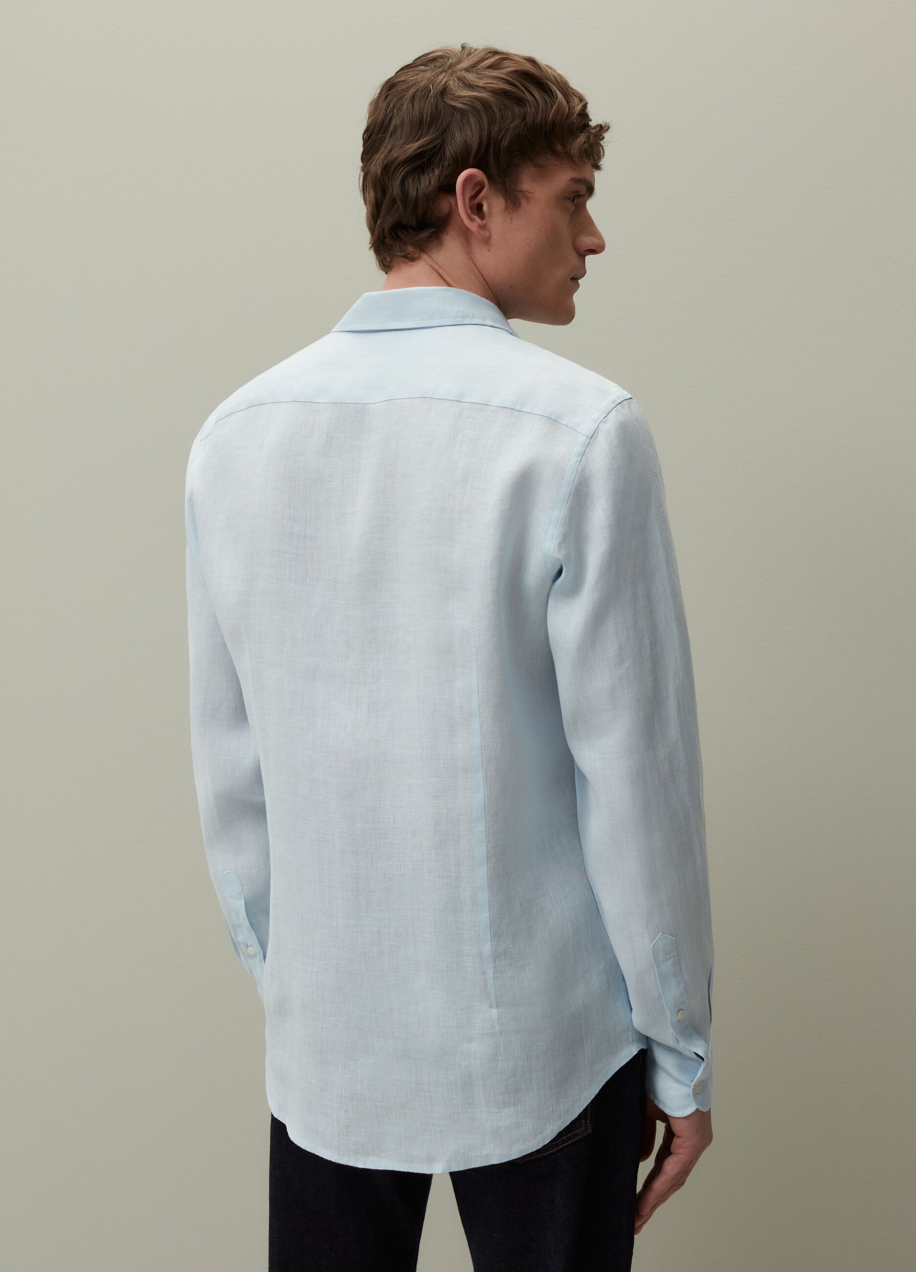 Camicia slim fit in lino_2