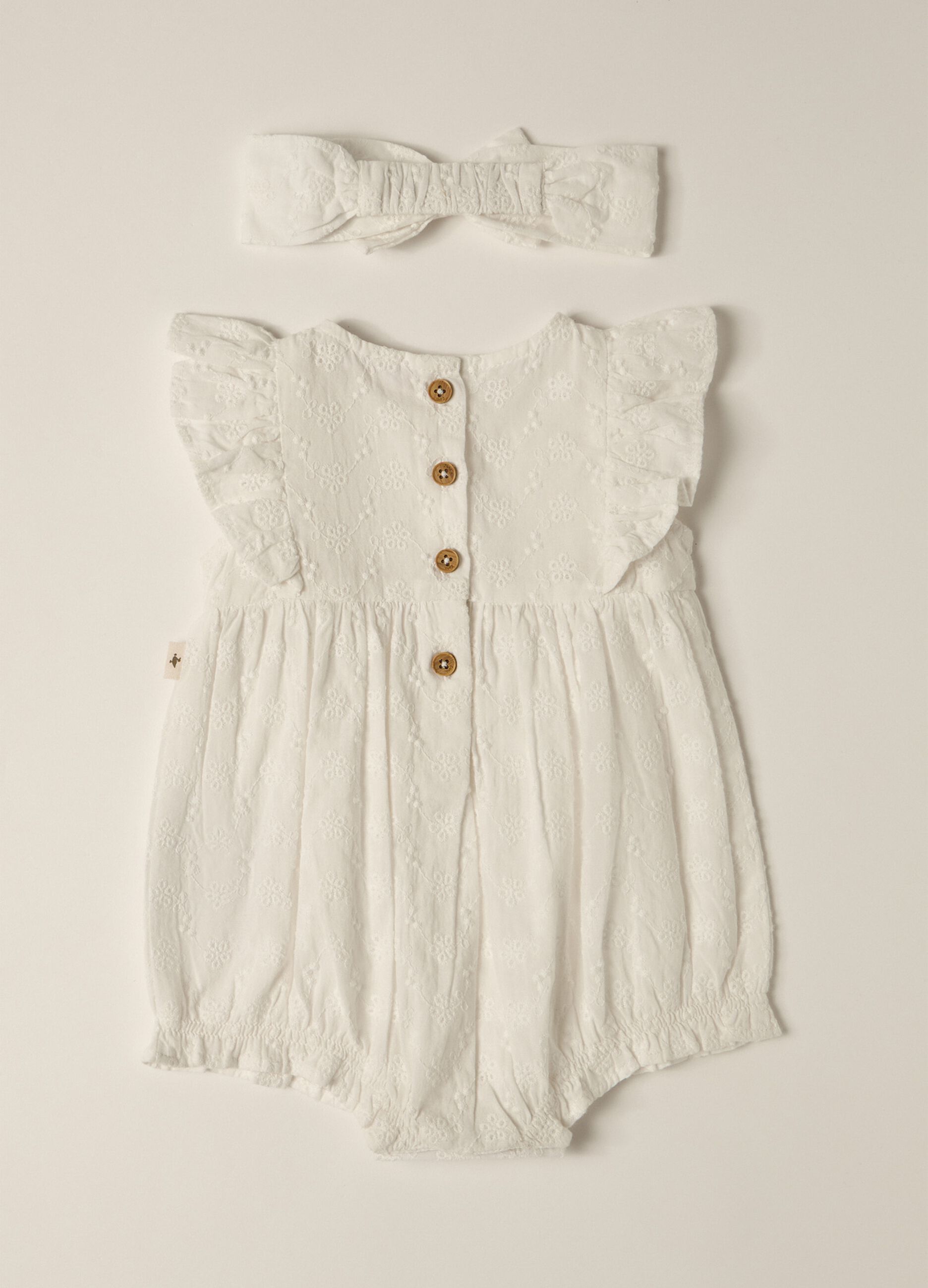 Baby IANA romper + sangallo headband