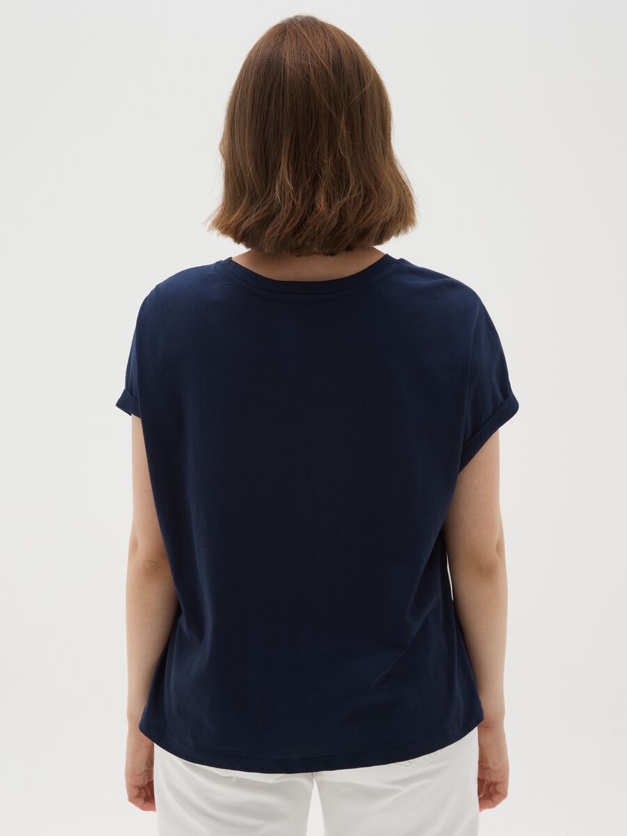 Mya Pure Cotton Blue T-shirt_3